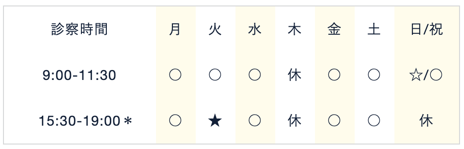診療時間